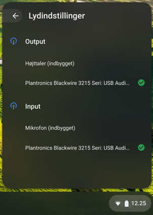Chromebook lydindstillinger