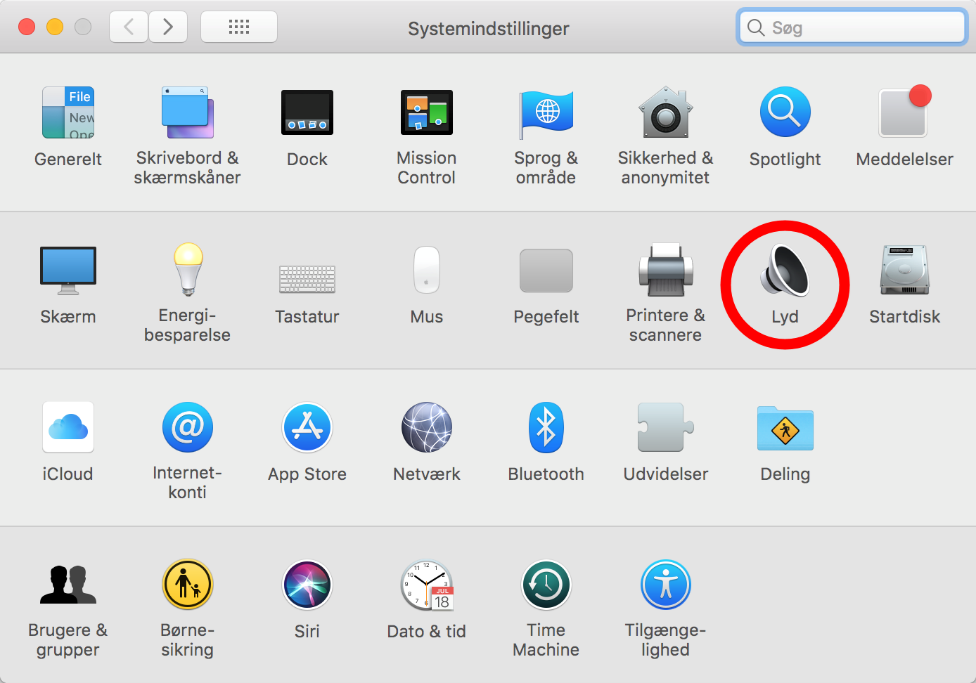 Mac systemindstillinger