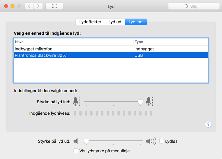 Apple lydindstillinger